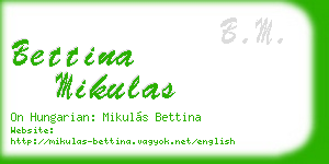 bettina mikulas business card