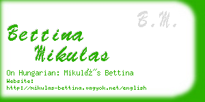 bettina mikulas business card